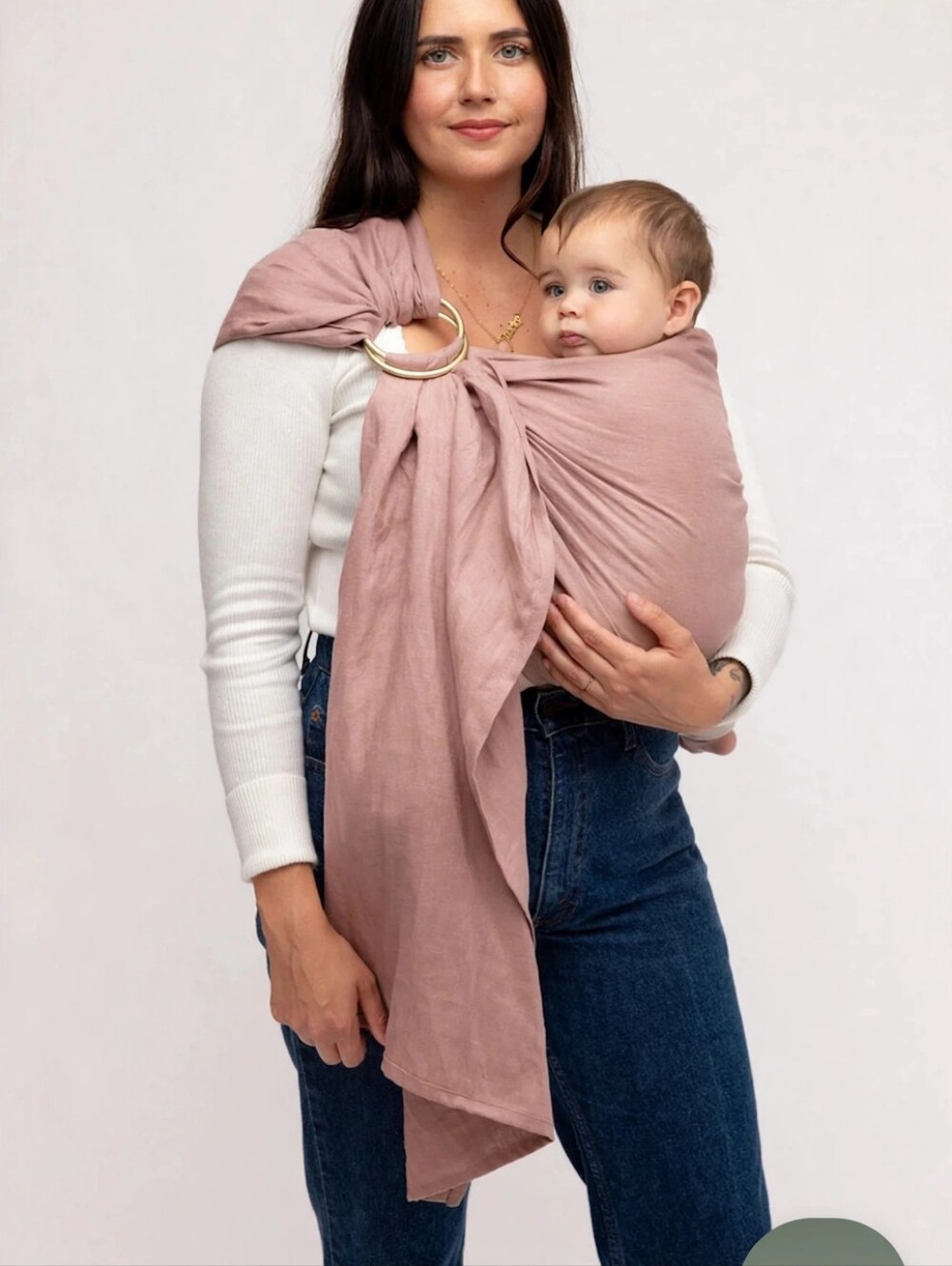 WildBird Pink Linen Ring Sling